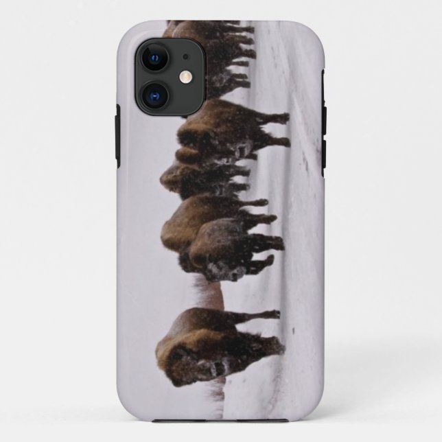 Bison in Winter Case-Mate iPhone Case (Back)