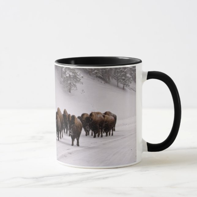 Bison in Winter Mug (Right)