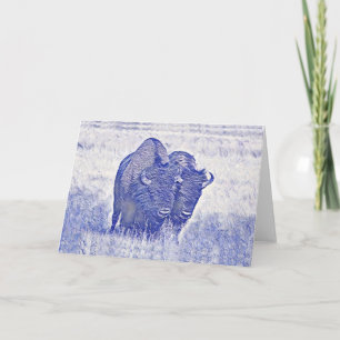 Bison in Yellowstone National Park, Note Card