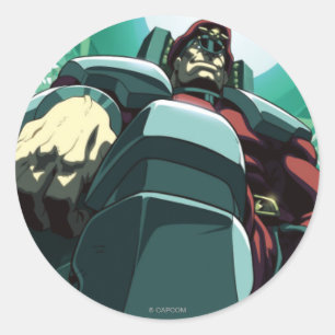 Bison Low-Angle Classic Round Sticker