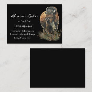 Bison Noir Classique, Carte de visite Buffalo
