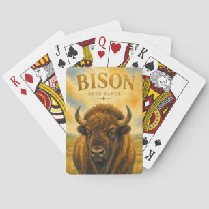 Bison Open Range Wildlife Playing Cards