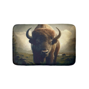 Bison Painting Bath Mat
