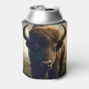 Bison Painting Can Cooler