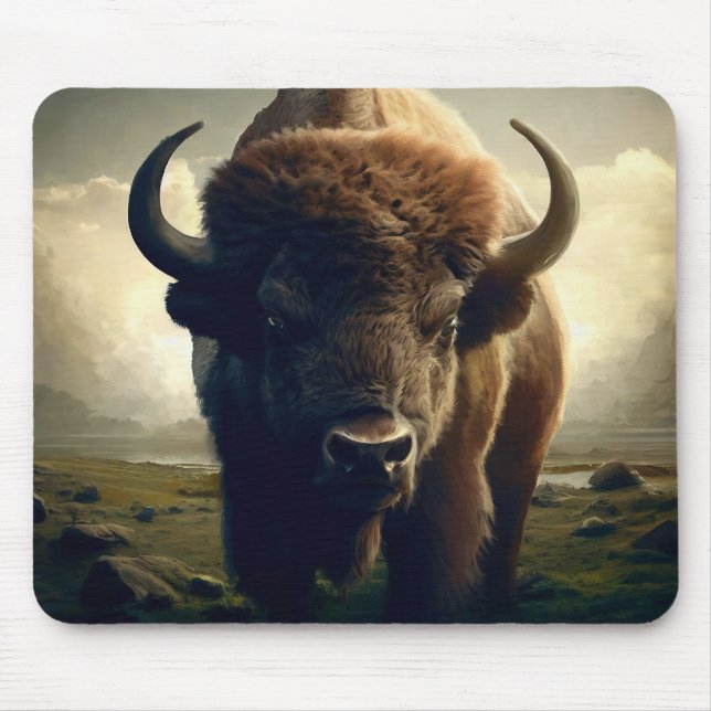 Bison Painting Mouse Pad (Front)
