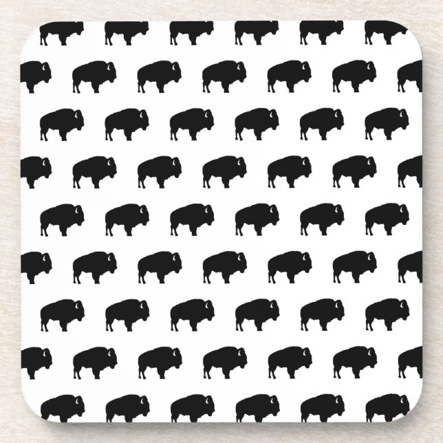 bison pattern coaster (Front)