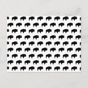 bison pattern postcard