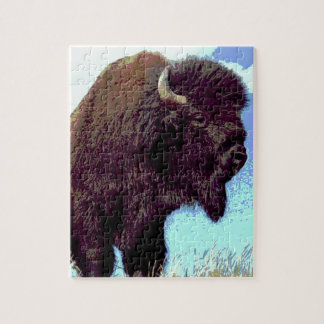 Bison Pop Art Jigsaw Puzzle