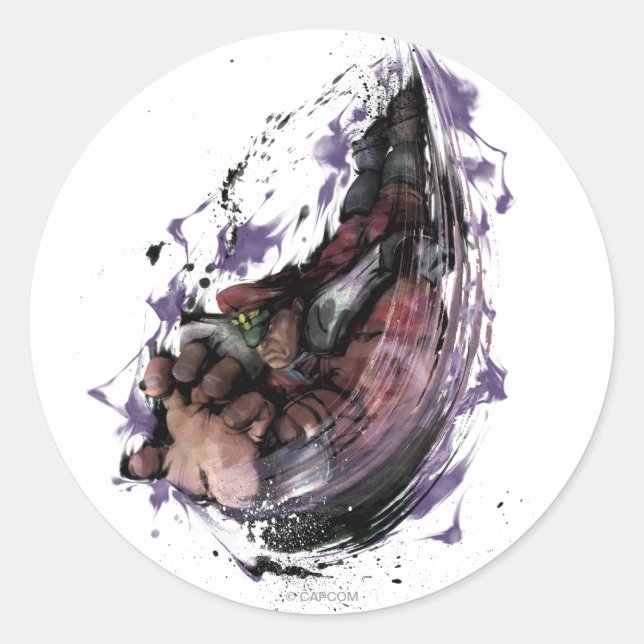 Bison Psycho Crusher Classic Round Sticker (Front)