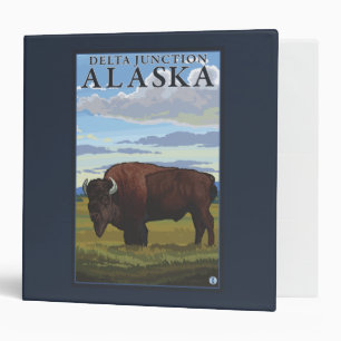 Bison Scene - Delta Junction, Alaska Binder