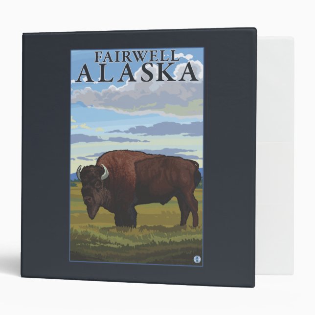 Bison Scene - Fairwell, Alaska Binder (Front/Inside)