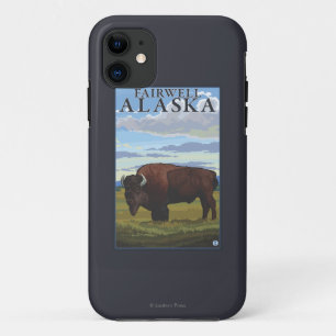 Bison Scene - Fairwell, Alaska iPhone 11 Case