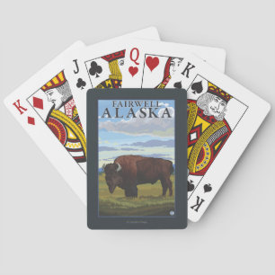 Bison Scene - Fairwell, Alaska Playing Cards