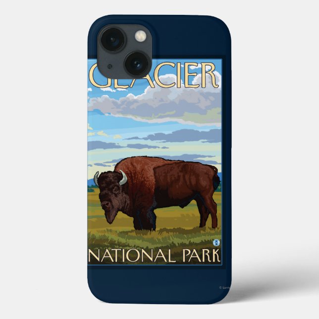 Bison Scene - Glacier National Park, MT Case-Mate iPhone Case (Back)