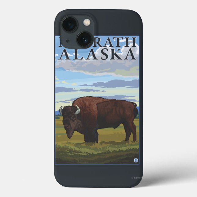 Bison Scene - McGrath, Alaska Case-Mate iPhone Case (Back)