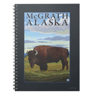 Bison Scene - McGrath, Alaska Notebook