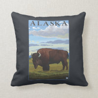Bison Scene- Vintage Travel Poster