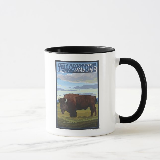 Bison Scene - Yellowstone National Park Mug (Right)