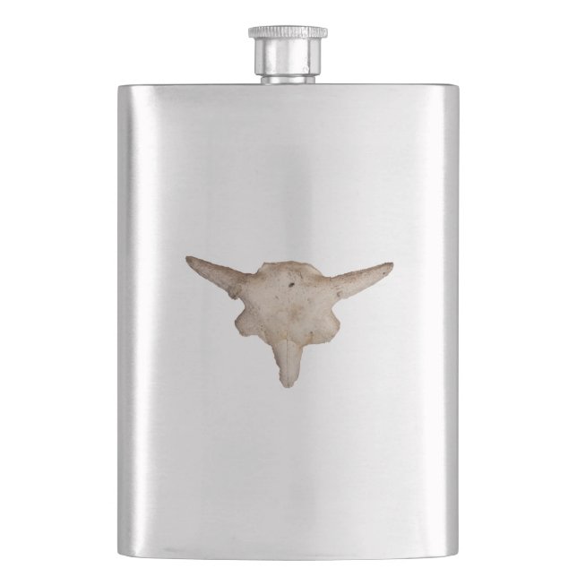 Bison Skull Hip Flask (Front)