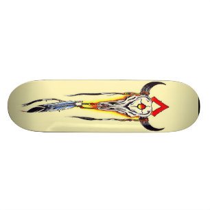 BISON SKULL SKATEBOARD