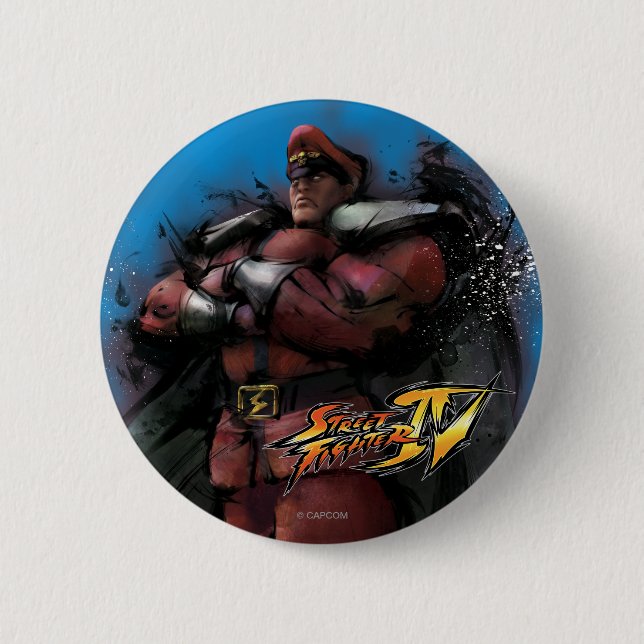 Bison Standing 2 Inch Round Button (Front)