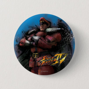 Bison Standing 2 Inch Round Button