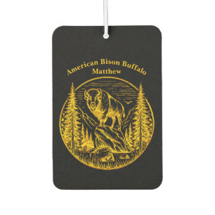 Bison Standing Proudly in a Natural Landscape Air Freshener