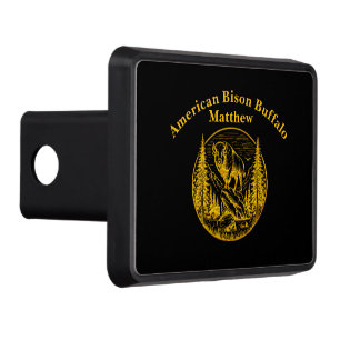 Bison Standing Proudly in a Natural Landscape Trailer Hitch Cover