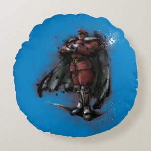 Bison Standing Round Pillow