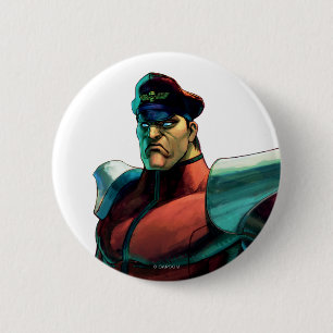 Bison Stare 2 Inch Round Button
