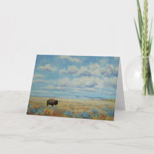 Bison Under a Big Sky Fine Art All Occasion Card