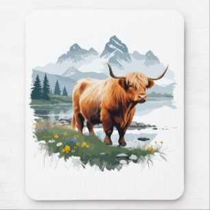 Bison Vector Art Animal In The Majestic Nature Mouse Pad