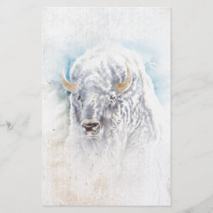 Bison Vignette Native American Stationery