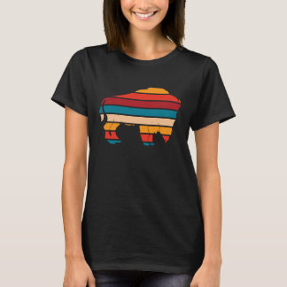 Bison Vintage Cow Buffalo National Park Western Wi T-Shirt