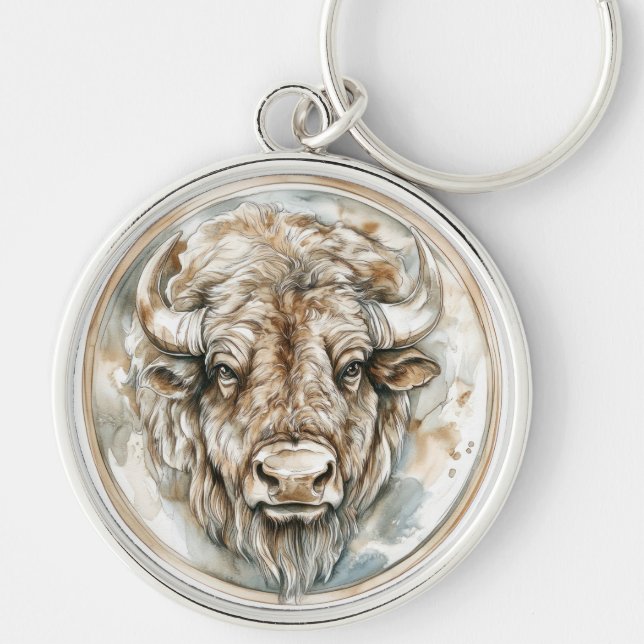 Bison Wild Tame and Timeless Collection Keychain (Front)