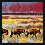 Bisons Home On The Range Pop Art, Poster<br><div class="desc">Pictured in a pop art design are Bisons on the range</div>