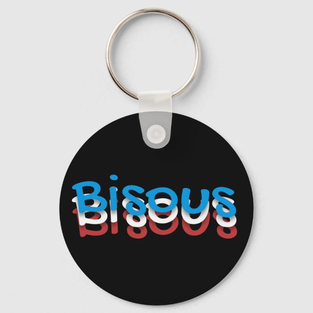 Bisous (kisses) keychain (Front)