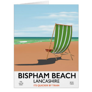 Bispham Beach Lancashire seaside poster