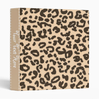 Bisque Colour Leopard Animal Print Binder