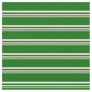 Bisque & Dark Green Pattern Fabric