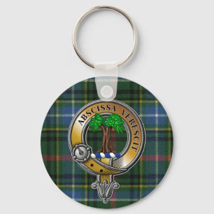 Bisset Tartan & Badge Keychain