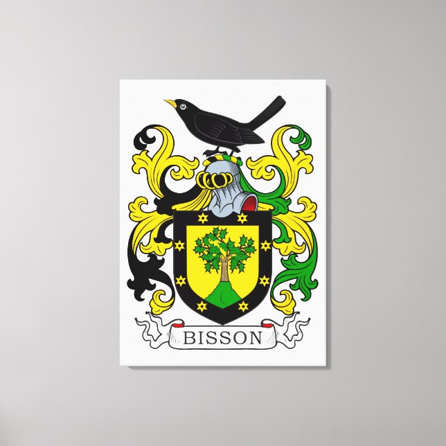 Bisson Coat of Arms Canvas Print (Front)
