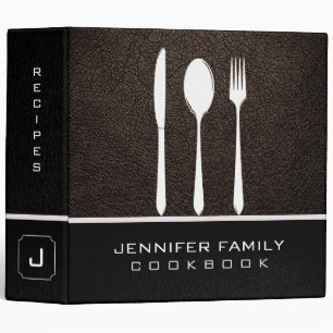 Bistre Leather Family Cooking Binder