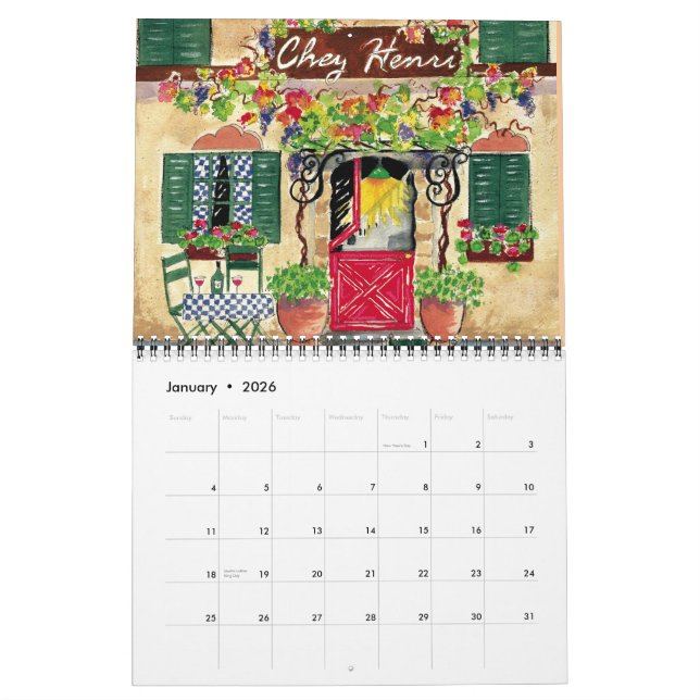 Bistro Calendar (Jan 2026)