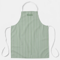 Bistro Foodie Green Ivy Café Stripe Pattern