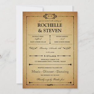 Bistro  Wedding Invitation