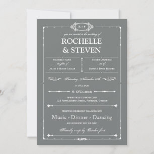 Bistro  Wedding Invitation