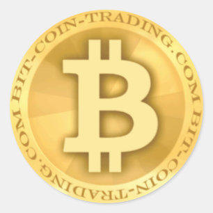 Bit-coin-trading.com Logo Classic Round Sticker