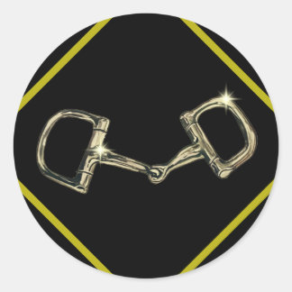 bit in diamond classic round sticker