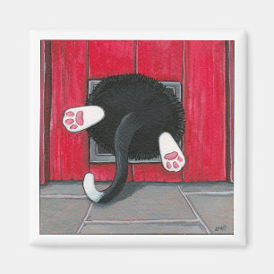 Bit Of A Squeeze Cat Magnet